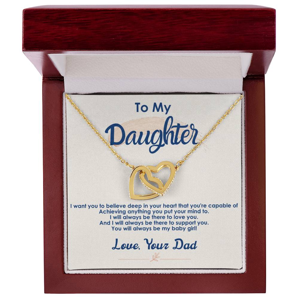 Collection Daughter - You'Re Capable Of Achieving Anything - Interlocking Hearts Necklace
