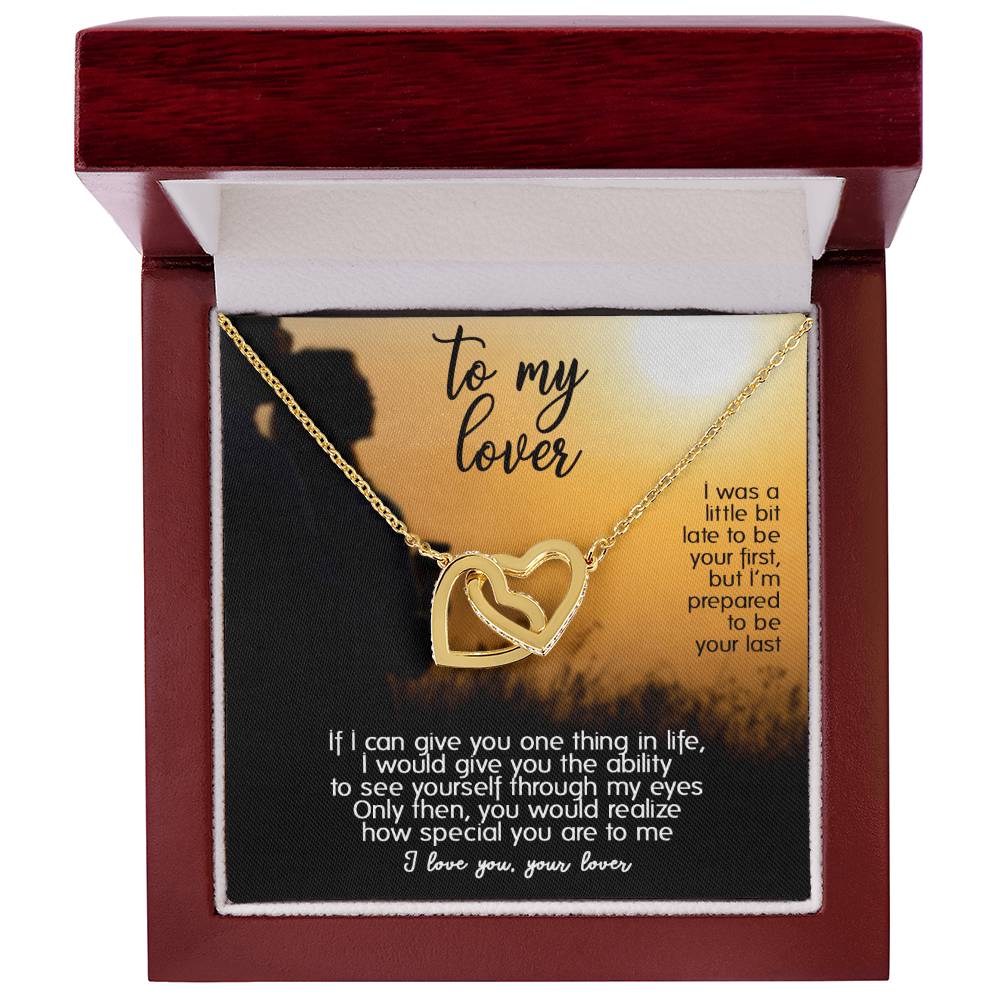 Unique Lover'S Gift - Two Hearts Necklace Interlocking Hearts Necklace