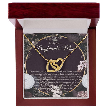 Gift For Boyfriend'S Mom Boyfriend'S Mom Necklace To My Boyfriend’S Mom Gift Mother’S Day Gift For Boyfriend'S Mom Interlocking Hearts Necklace