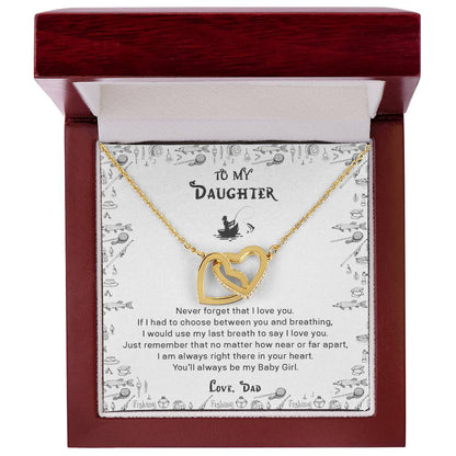 You'Ll Always Be Fishing'S Daughter - Interlocking Hearts Necklace