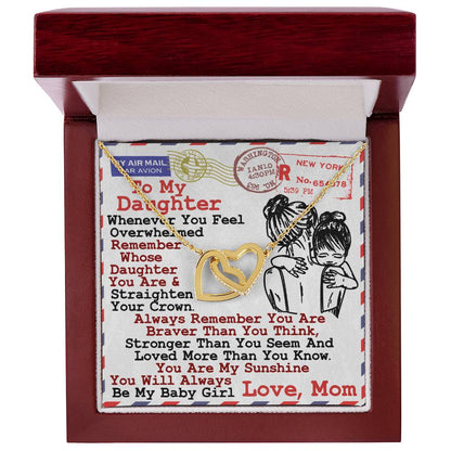 Gift For Daughter - Interlocking Heart Necklace Interlocking Hearts Necklace