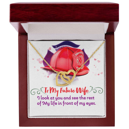 Firefighter'S Future Wife - Interlocking Heart Necklace Interlocking Hearts Necklace