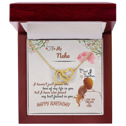 Birthday Gift - Forever Love Necklace Interlocking Hearts Necklace