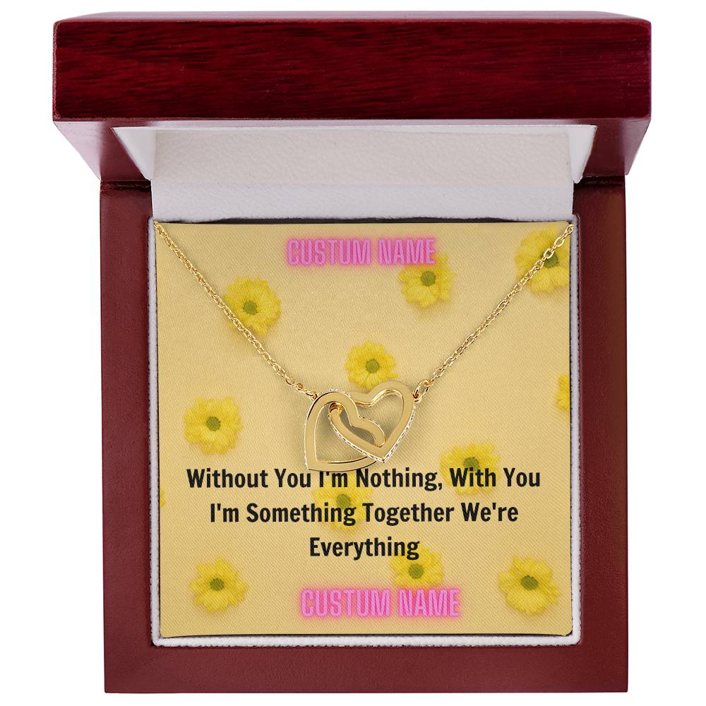 Beautiful Gift For Daughter Birthday Christmas Wedding. From Mom To Daughter From Dad To Daughter From Husband To Wife Interlocking Hearts Necklace