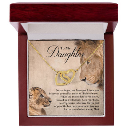 Daughter - Believe In Yourself - Necklace Interlocking Hearts Necklace