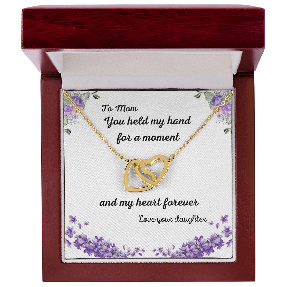 You Held My Hand For Moment Necklace Interlocking Hearts Necklace