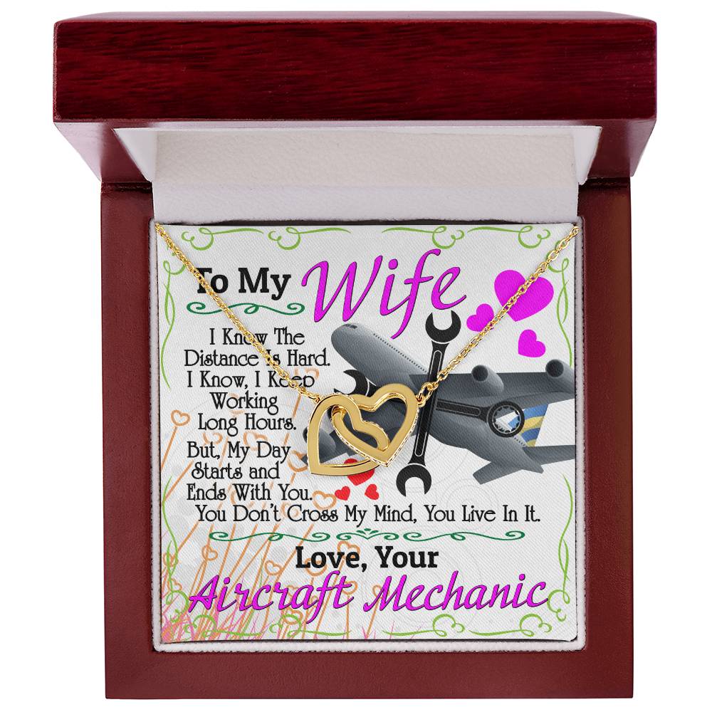 Aircraft Mechanic'S Wife - Interlocking Heart Necklace Interlocking Hearts Necklace