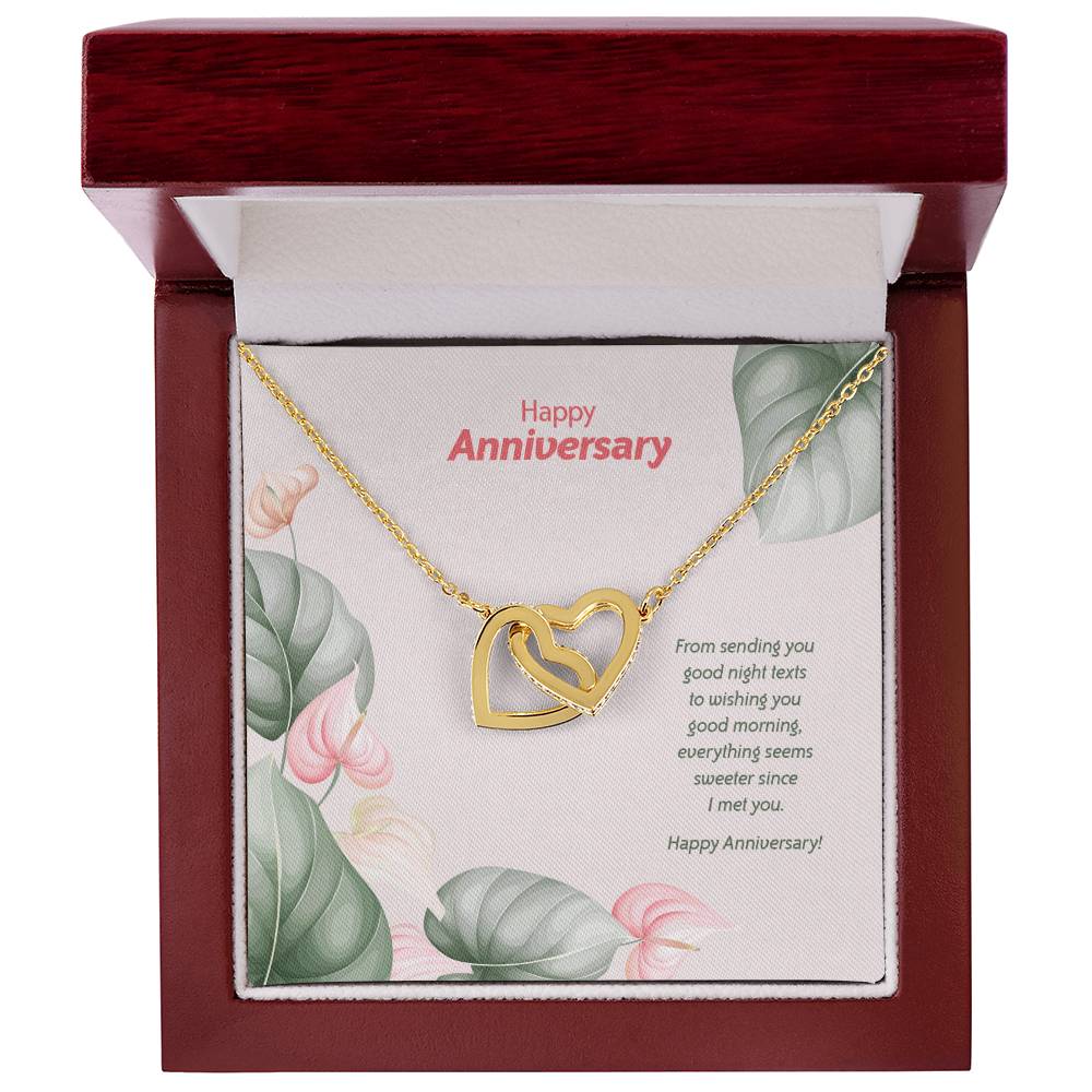 Anniversary Edition Sweeter Since I Met You - Interlocking Hearts Necklace