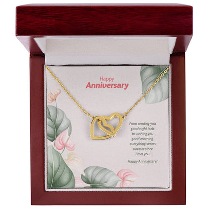 Anniversary Edition Sweeter Since I Met You - Interlocking Hearts Necklace
