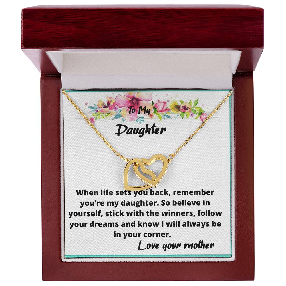 Always In Your Corner Two Hearts Necklace Interlocking Hearts Necklace