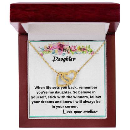 Always In Your Corner Two Hearts Necklace Interlocking Hearts Necklace