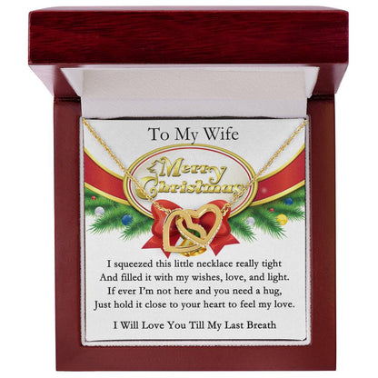 To My Wife Interlocking Hearts Necklace