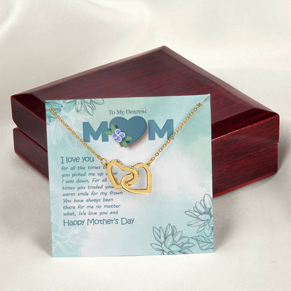 Dear Mom I Love You - Interlocked Hearts Necklace Interlocking Hearts Necklace