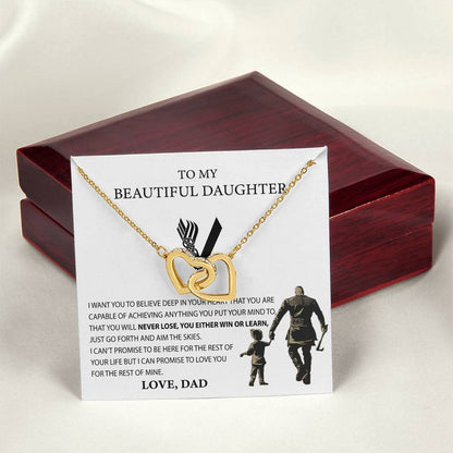 Best Gift For Daughter From Dad Necklace Gift For Daughter From Dad Viking Style Interlocking Heart Necklace For Daughter Interlocking Hearts Necklace