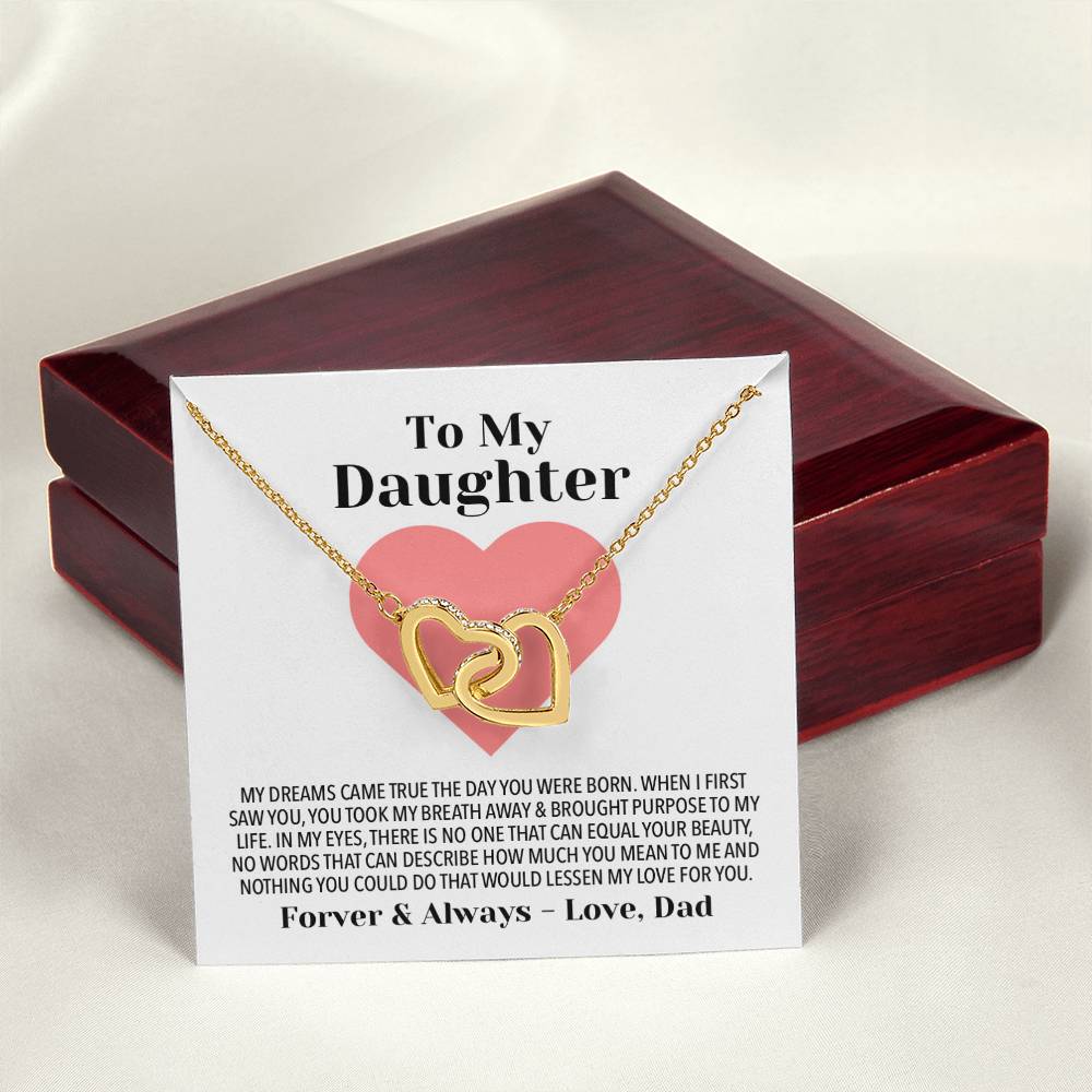 Daughter Of My Dreams Necklace Interlocking Hearts Necklace