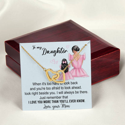 Gift For Daughter From Mom Interlocking Hearts Necklace