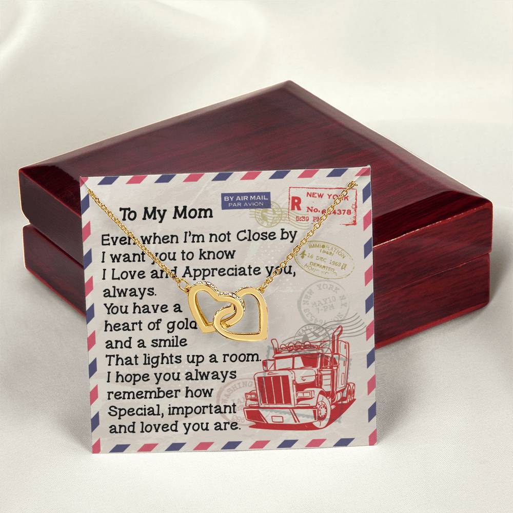 Trucker'S Mom - Interlocking Heart Necklace Interlocking Hearts Necklace