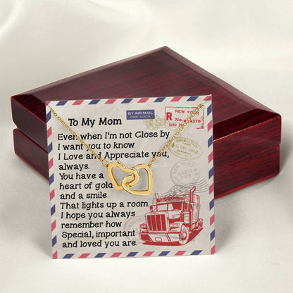 Trucker'S Mom - Interlocking Heart Necklace Interlocking Hearts Necklace