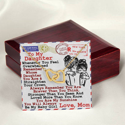 Gift For Daughter - Interlocking Heart Necklace Interlocking Hearts Necklace