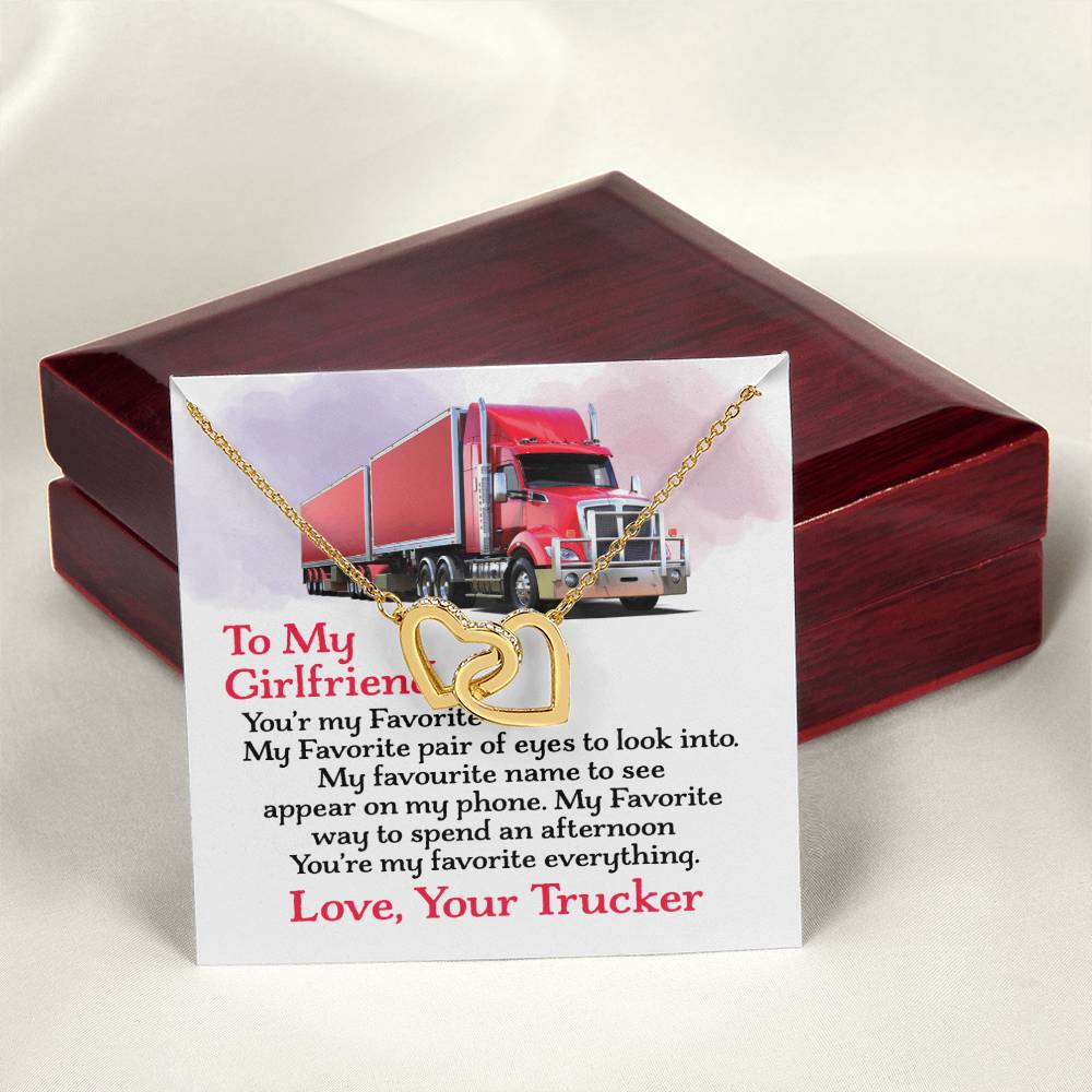 Trucker'S Girlfriend - Interlocking Heart Necklace Interlocking Hearts Necklace