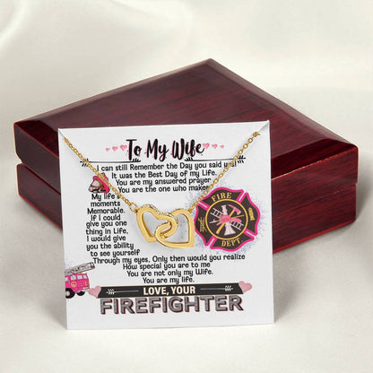 Firefighter'S Wife - Interlocking Heart Necklace Interlocking Hearts Necklace