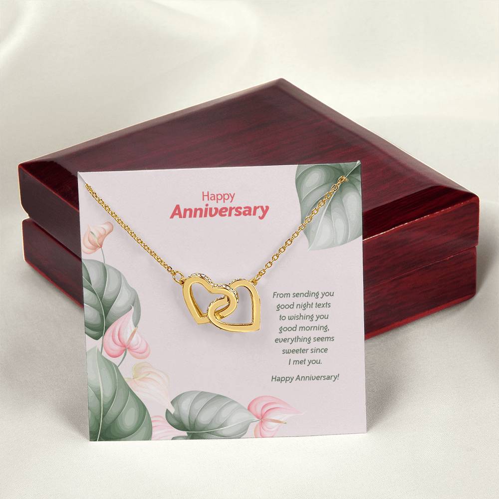 Anniversary Edition Sweeter Since I Met You - Interlocking Hearts Necklace
