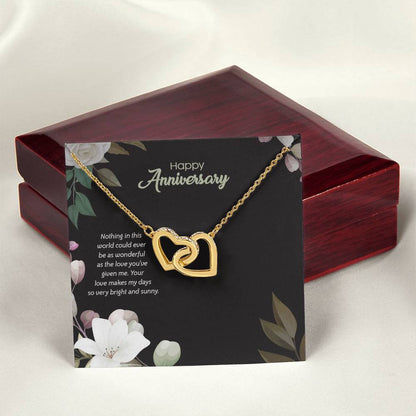 Anniversary Edition Wonderful Love You'Ve Given - Interlocking Hearts Necklace