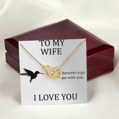 Cool Gift For My Wife Interlocking Hearts Necklace