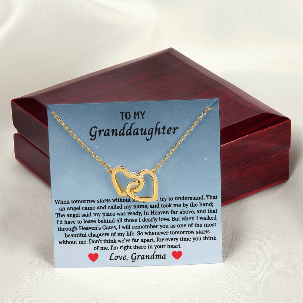 Tomorrow Without Me Love Necklace Interlocking Hearts Necklace