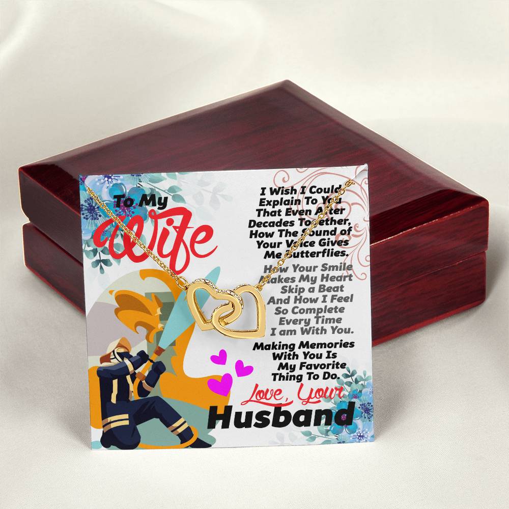 Firefighter'S Wife - Interlocking Heart Necklace Interlocking Hearts Necklace