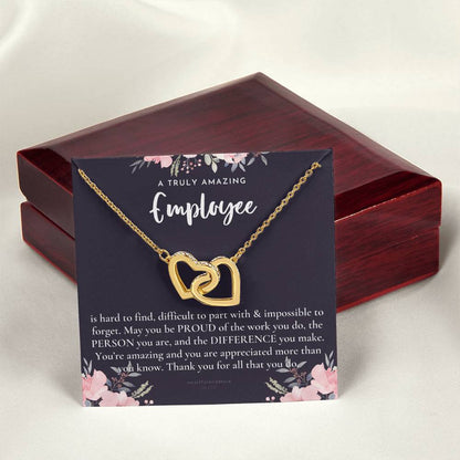 Gift For Employee Employee Appreciation Gift A Truly Amazing Employee Gift Interlocking Hearts Necklace