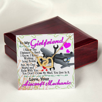 Aircraft Mechanic'S Girlfriend - Interlocking Heart Necklace Interlocking Hearts Necklace