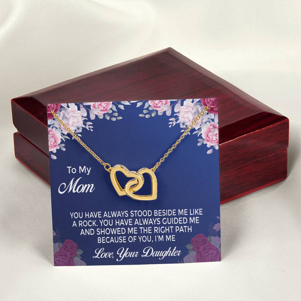 Daughter Mom Gift Mother'S Day Interlocking Hearts Necklace