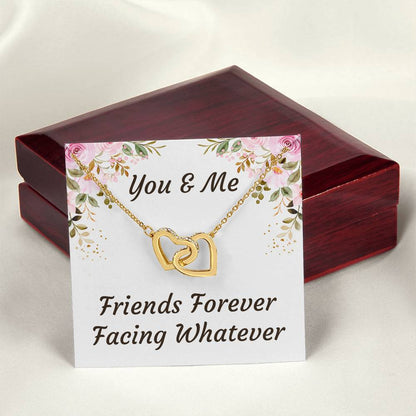 Best Friend Forever In My Heart Necklace - Best Friend Gift Bff Gift Best Friend Graduation Interlocking Hearts Necklace