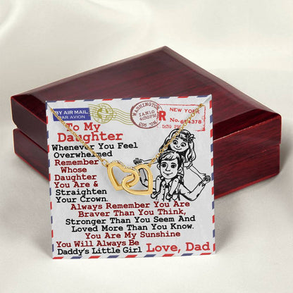 Gift For Daughter - Interlocking Heart Necklace Interlocking Hearts Necklace