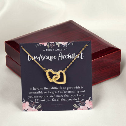 Gift For Landscape Architect Landscape Architect Appreciation Gift A Truly Amazing Landscape Architect Gift Interlocking Hearts Necklace
