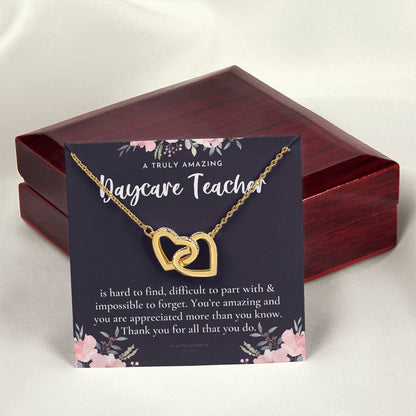Daycare Teacher Gift For Daycare Provider Gifts Daycare Thank You Gifts Preschool Teacher Gift Thank You Gift Daycare Interlocking Hearts Necklace