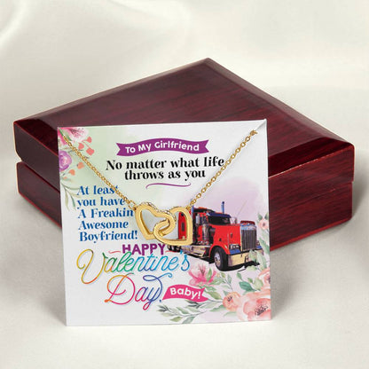 Trucker'S Girlfriend - Interlocking Heart Necklace Interlocking Hearts Necklace