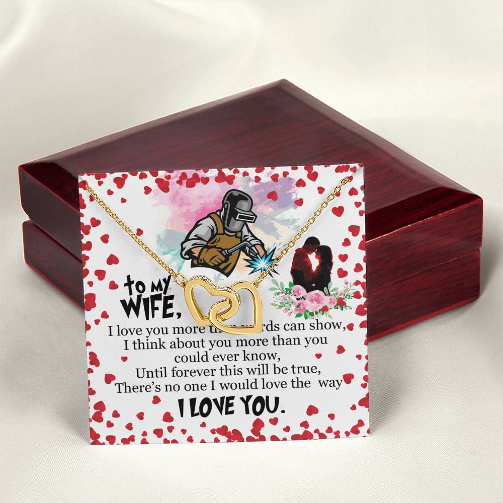 Welder'S Wife - Interlocking Heart Necklace Interlocking Hearts Necklace