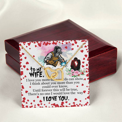 Welder'S Wife - Interlocking Heart Necklace Interlocking Hearts Necklace