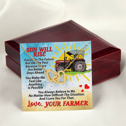 Farmer'S Girl - Interlocking Necklace Interlocking Hearts Necklace