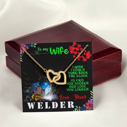 Welder'S Wife Interlocking Heart Necklace Interlocking Hearts Necklace
