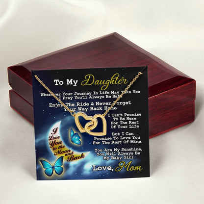 Gift For Daughter - Interlocking Heart Necklace Interlocking Hearts Necklace