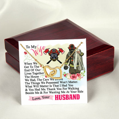 Firefighter'S Wife - Interlocking Heart Necklace Interlocking Hearts Necklace