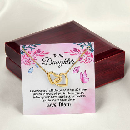 Daughter Mother Interlocking Hearts Necklace