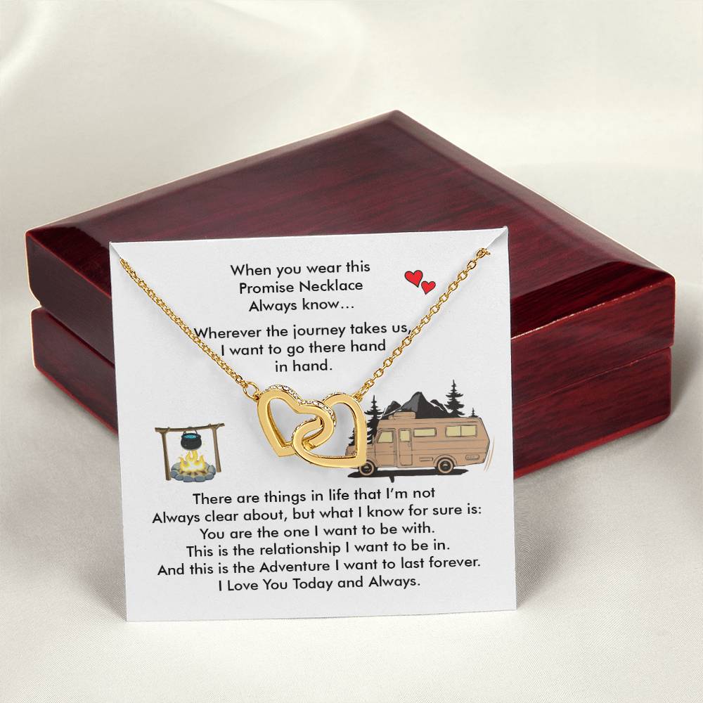 Camping Girl - Interlocking Heart Necklace Interlocking Hearts Necklace