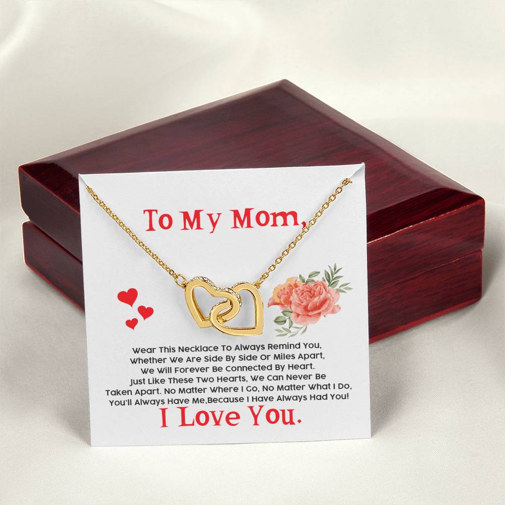 Gift For Mom - Interlocking Hearts Necklace