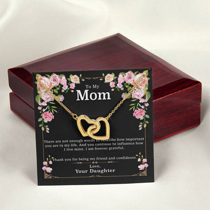 Forever Grateful Necklace Interlocking Hearts Necklace