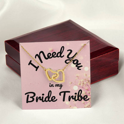 Entwined Heart Bride Tribe Necklace Interlocking Hearts Necklace