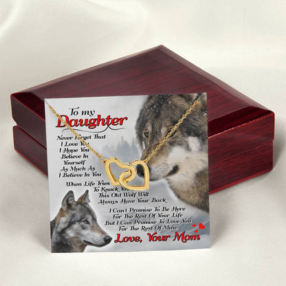 Gift For Daughter - Interlocking Heart Necklace Interlocking Hearts Necklace